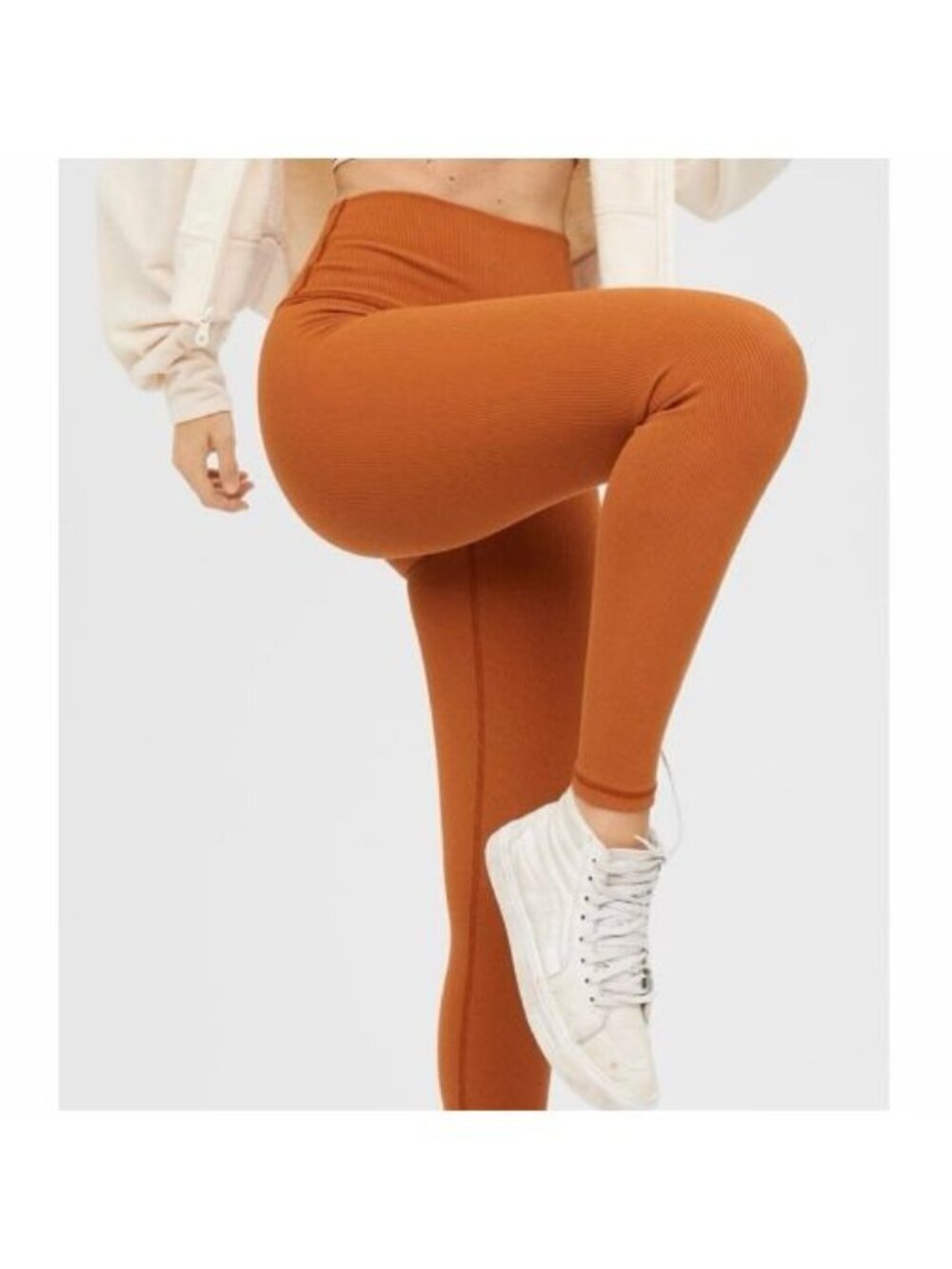 NWT OFFLINE by Aerie Real Me High Rise 7/8 Leggings Rust Orange Size Large